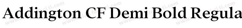 Addington CF Demi Bold Regular字体转换